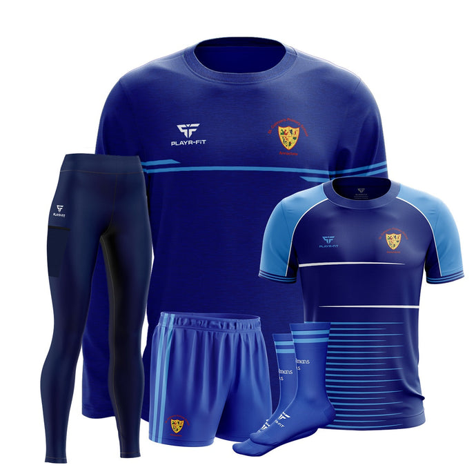 St Colmans PS Annaclone Students Pack 4 (Crew Neck, Jersey, High Waist Leggings, Shorts, Mid Socks) - Kids