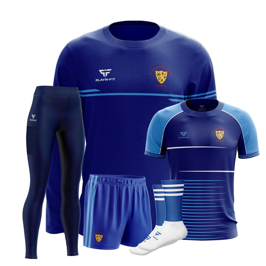 St Colmans PS Annaclone Students Pack 4 (Crew Neck, Jersey, High Waist Leggings, Shorts, Mid Socks) - Adults