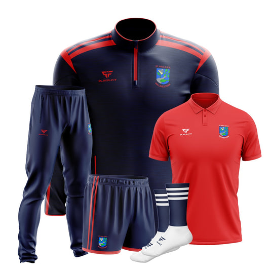 St Pauls NS Walshestown Students Pack 1 (Midlayer, Polo, Skinny Pants, Shorts, Mid Socks) - Adults