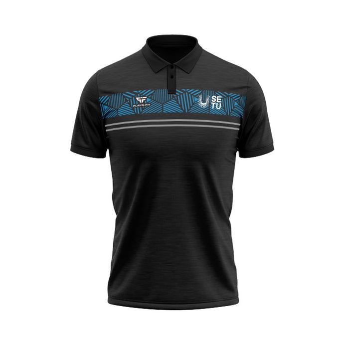 SETU Students Polo Optimum (Black/Sky) - Adults