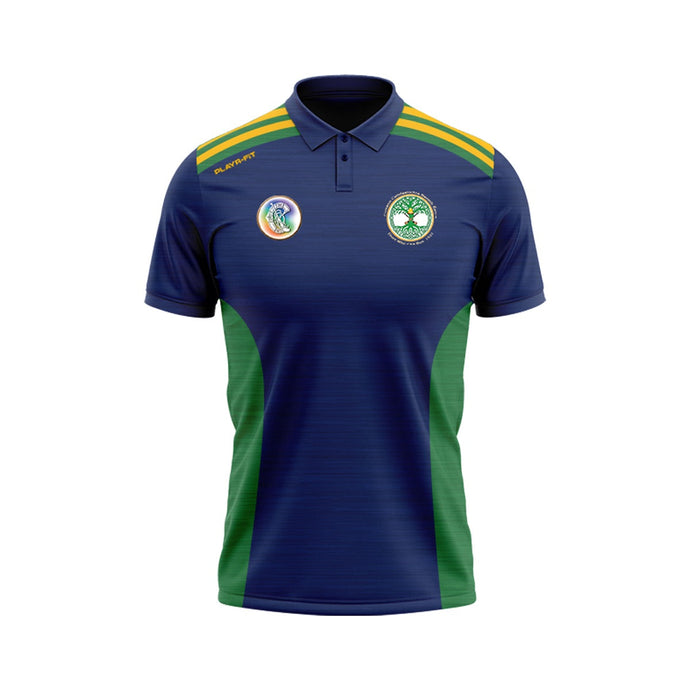 St Endas Camogie Polo Endure (Navy/Green/YellowGold) - Kids