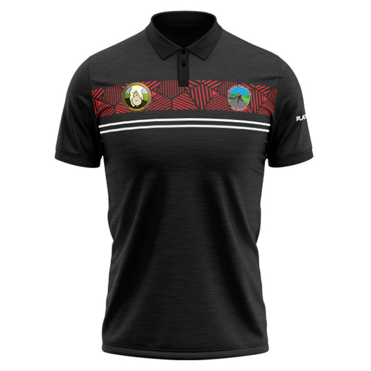 Madden Road Bowls Polo Optimum (Black/Red/White) - Adults
