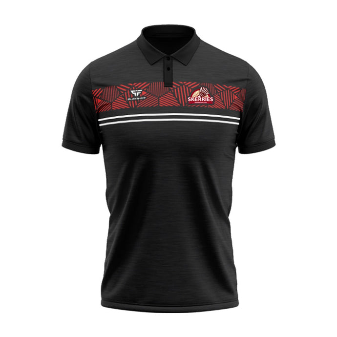 Skerries Badminton Club Polo Optimum (Black/Red/White) - Kids