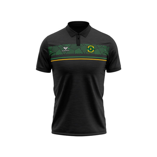 St Patricks PS Aghacommon Staff Polo Optimum (Black/Green/YellowGold) - Adults
