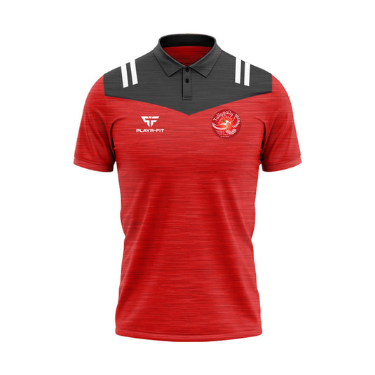 Tullygally Primary School Teachers Polo Tenacity (Black/Red/White) - Kids