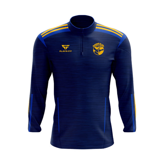 Bunscoil An Iúir Newry Students Midlayer (1/4 Zip) Adroit (Navy/Blue/YellowGold) - Kids