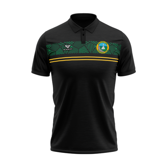 Ballyholland FC Polo Optimum (Black/Green/YellowGold) - Adults