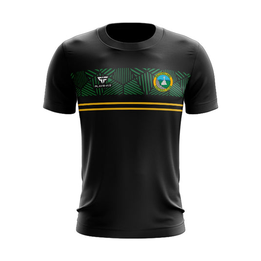 Ballyholland FC T-Shirt Optimum (Black/Green/YellowGold) - Adults