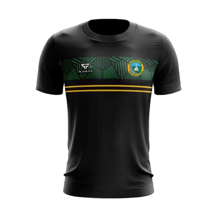 Ballyholland FC T-Shirt Optimum (Black/Green/YellowGold) - Adults