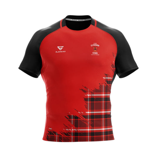 Clydebank Titans RFC Rugby Jersey Tartan (4 Way Stretch) - Adults