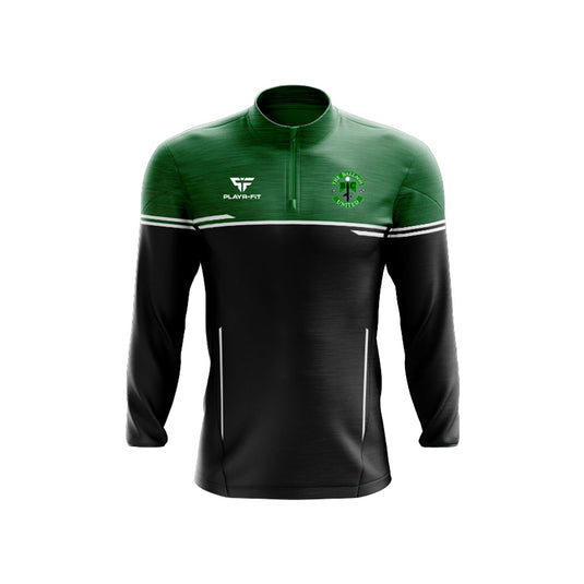 The Ballagh United Midlayer (1/4 Zip) Courage (Black/Green/White) - Adults