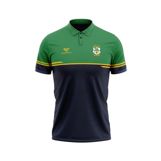 Carrickmacross Emmets Handball Polo Courage (Navy/Green/YellowGold) - Adults