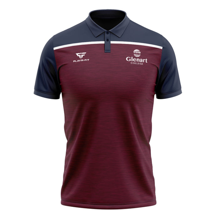 Glenart College Students Polo Spirit (Maroon/Navy/White) - Adults