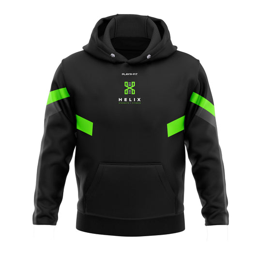 Helix Strength And Fitness Hoodie Retro Black Green - Kids