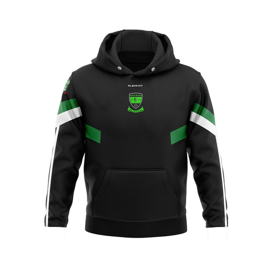 Albion Rovers FC Hoodie Retro Black Green White - Adults