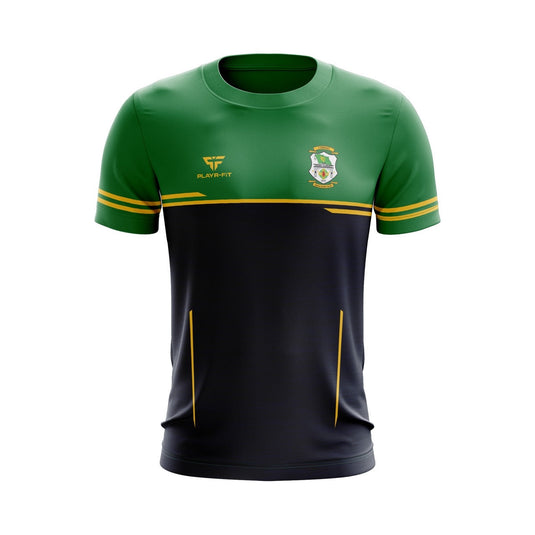 Carrickmacross Emmets Handball T-Shirt Courage (Navy/Green/YellowGold) - Adults