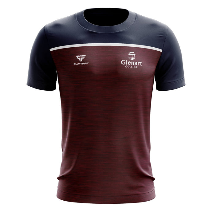 Glenart College Students T-Shirt Spirit (Maroon/Navy/White) - Kids